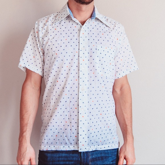 Vintage 1950’s Men’s Short Sleeve Button Down M - Picture 6 of 8